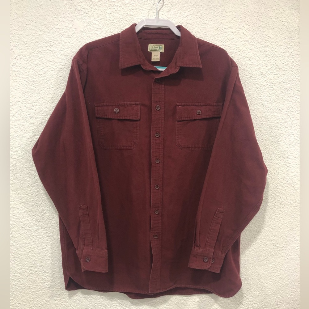 LL Bean Mens Tall Button Up